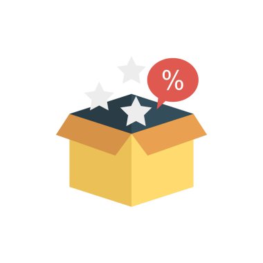 kutu indirim teklif etmek vektör çizim 