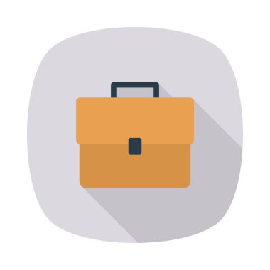 Evrak Çantası'nı düz stil ikonu, vektör çizim