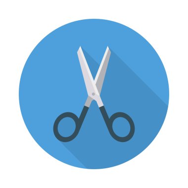 makas düz stil ikonu, vektör çizim