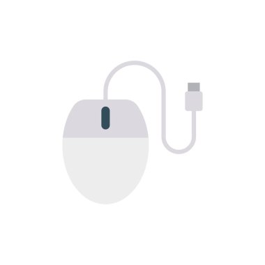 bilgisayar fare düz stil ikonu, vektör çizim