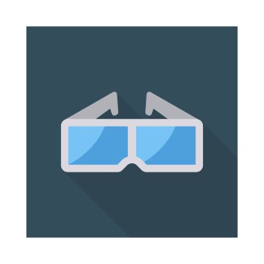 moda gözlük düz stil ikonu, vektör çizim