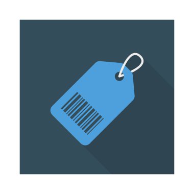 etiketi düz stil simgesi alışveriş, illüstrasyon vektör