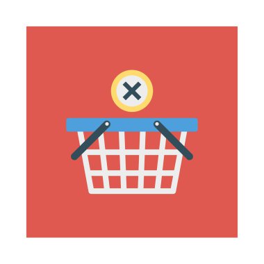 sepet arabası iptal vektör çizim 