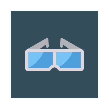 moda gözlük düz stil ikonu, vektör çizim