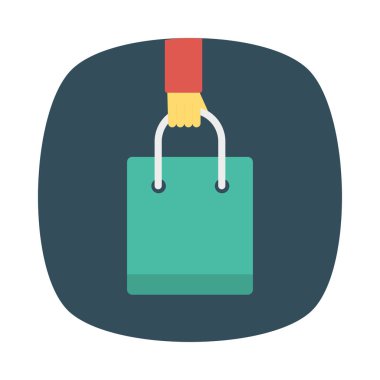 E ticaret düz stil ikonu, vektör çizim