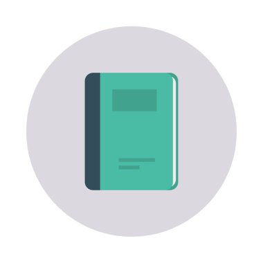 kitap düz stil ikonu, vektör çizim, eğitim kavramı 