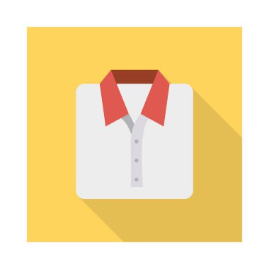 erkek gömlek düz stil ikonu, vektör çizim 