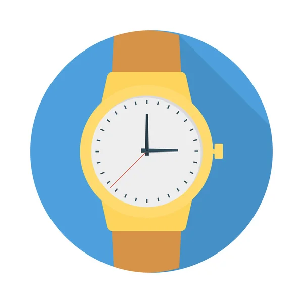 Icono Estilo Plano Reloj Ilustración Vectorial — Archivo Imágenes Vectoriales