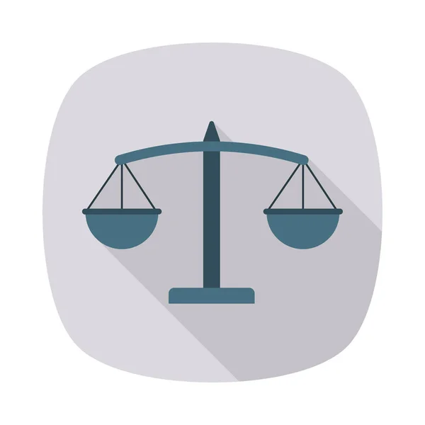 Schaal Evenwicht Justitie Vectorillustratie — Stockvector