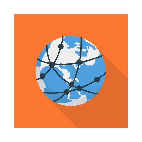 Netwerk Verbinding Global Vectorillustratie — Stockvector