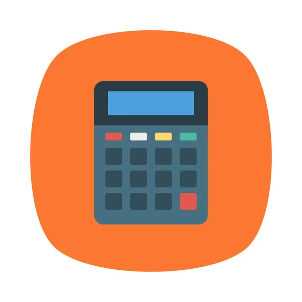 Calculadora Icono Estilo Plano Ilustración Vectorial — Vector de stock