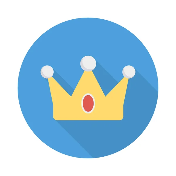 Królowej Korony Płaski Ikona Ilustracji Wektorowych — Wektor stockowy