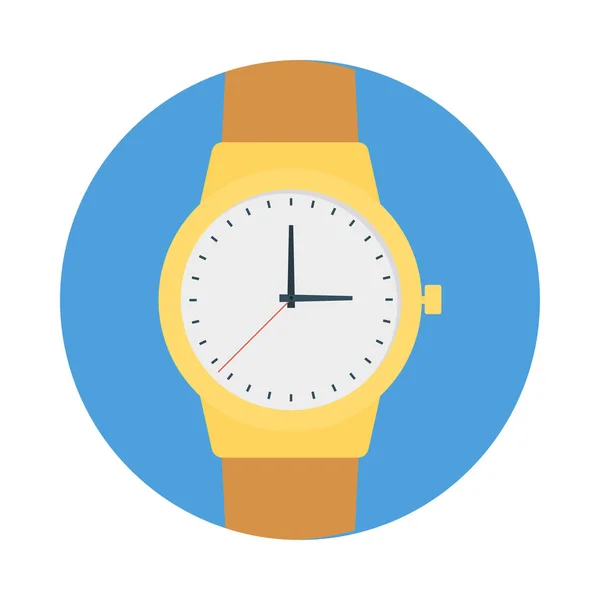 Icono Estilo Plano Reloj Ilustración Vectorial — Archivo Imágenes Vectoriales