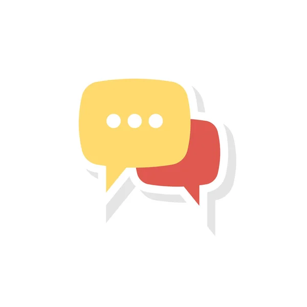 chat  bubbles flat style icon, vector illustration