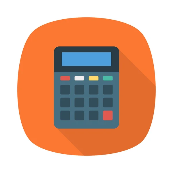 Calculator Flat Style Icon Vector Illustration — Stock Vector