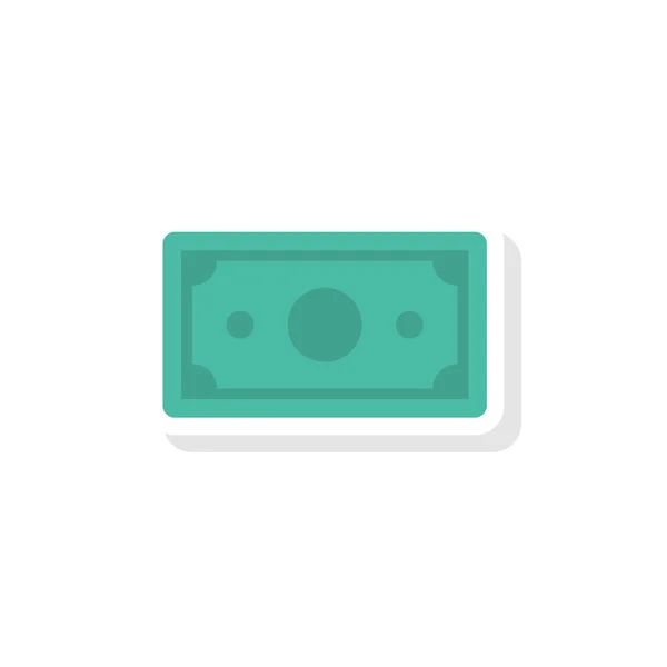 Dinero Efectivo Icono Estilo Plano Vector Ilustración — Archivo Imágenes Vectoriales