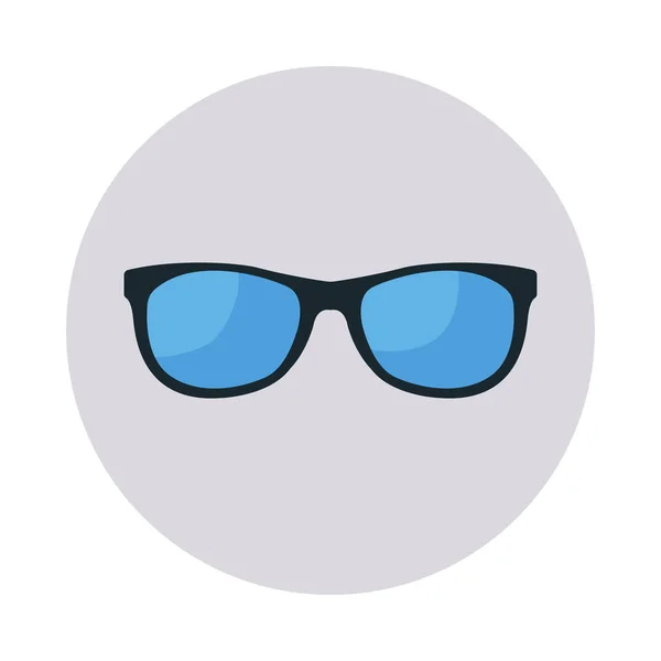 Gafas Moda Icono Estilo Plano Vector Ilustración — Vector de stock