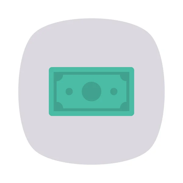 Money Cash Flat Style Icon Vector Illustration — Stock Vector