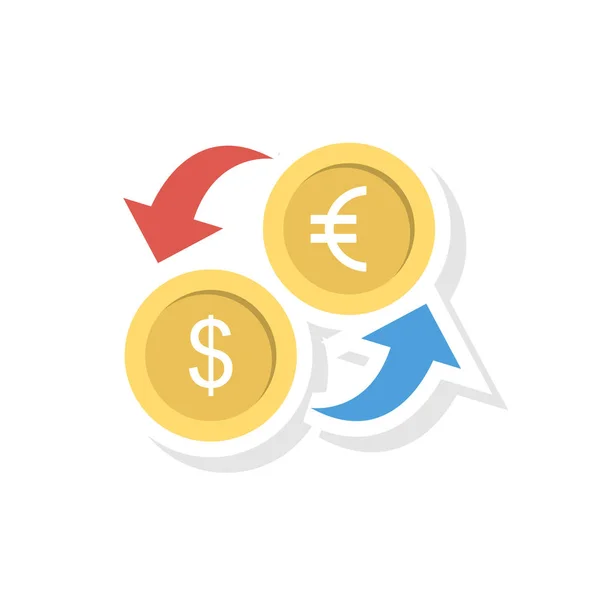 Transfer Exchange Money Vector Illustration — Stock Vector