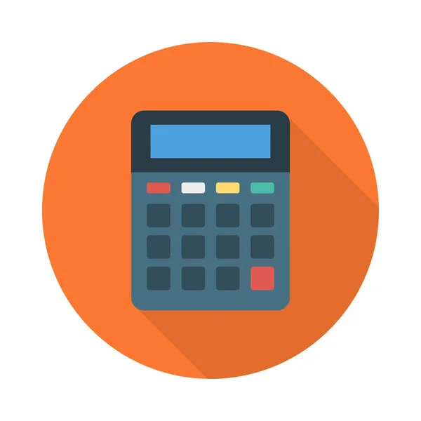Calculator Flat Style Icon Vector Illustration — Stock Vector