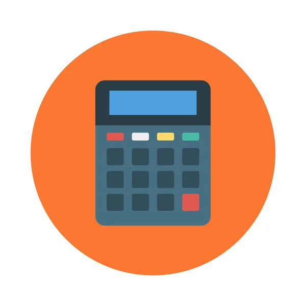 Calculator Flat Style Icon Vector Illustration — Stock Vector