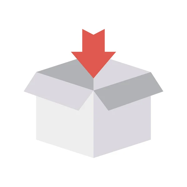Коробка Упаковки Упаковки Значок Плоского Стилю Векторні Ілюстрації — стоковий вектор