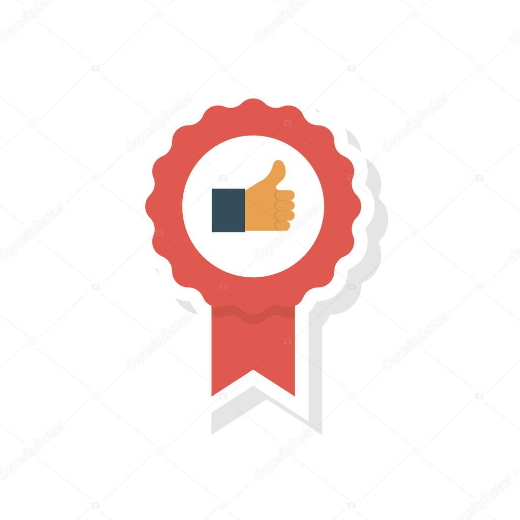 badge  feedback  medal  vector illustration 