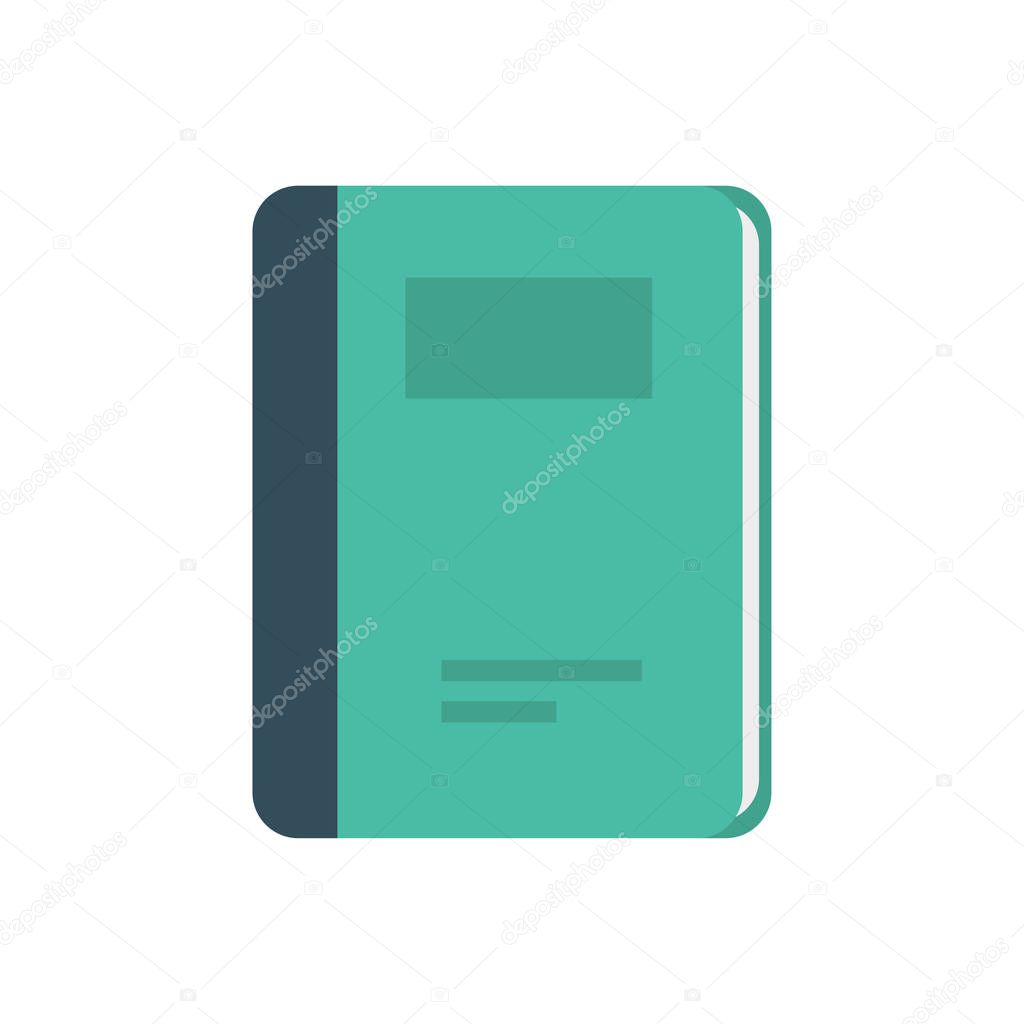 book flat style icon, vector illustration, education concept 