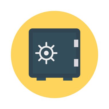 güvenlik güvenli düz stil ikonu, vektör çizim 