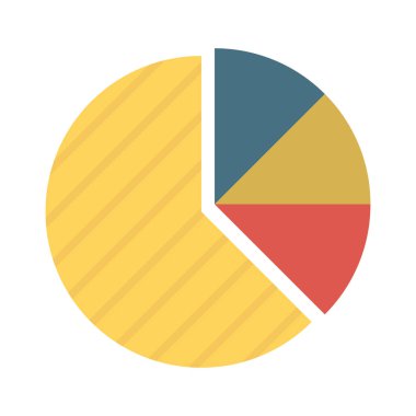istatistik grafik düz stil ikonu, vektör çizim 