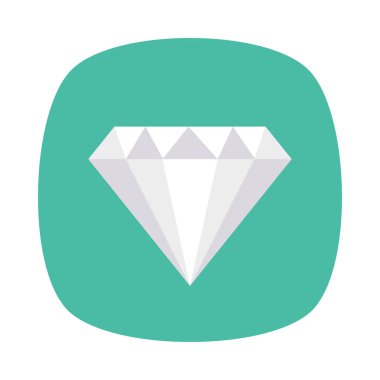 elmas düz stil ikonu, vektör çizim 