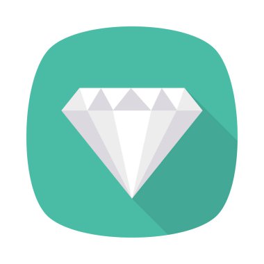 elmas düz stil ikonu, vektör çizim 