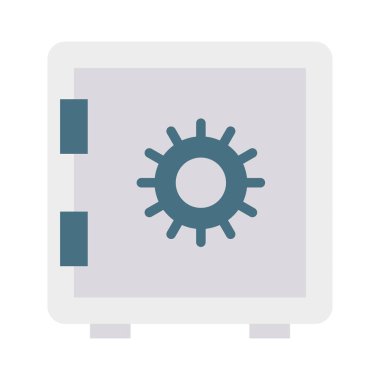 güvenlik güvenli düz stil ikonu, vektör çizim 