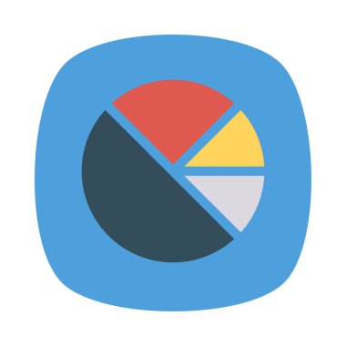 istatistik grafik düz stil ikonu, vektör çizim 