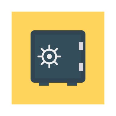 güvenlik güvenli düz stil ikonu, vektör çizim 