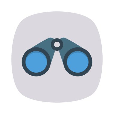 Dürbün düz stil ikonu, vektör çizim 