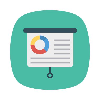 sunu kurulu grafik düz stil simgesi, vektör çizim ile 