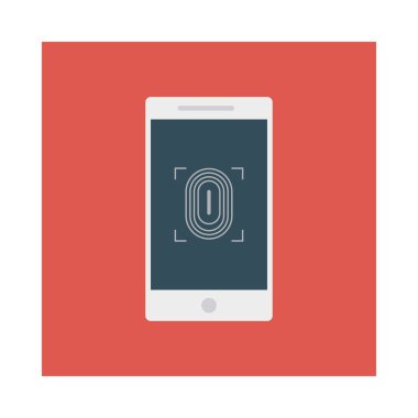 başparmak tarayıcı parmak düz stil ikonu, vektör çizim ile ekran 