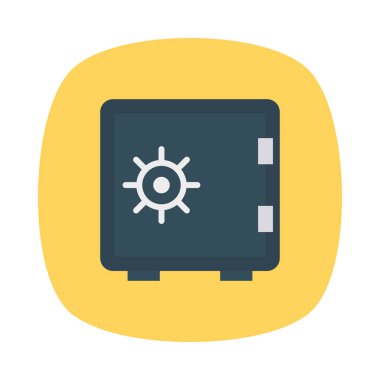 güvenlik güvenli düz stil ikonu, vektör çizim 