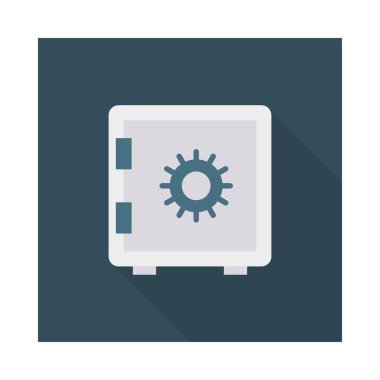 güvenlik güvenli düz stil ikonu, vektör çizim 