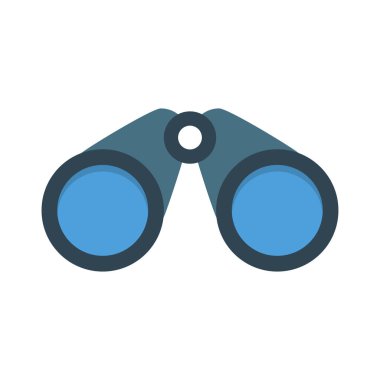 Dürbün düz stil ikonu, vektör çizim 