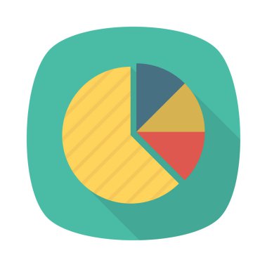 istatistik grafik düz stil ikonu, vektör çizim 