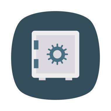 güvenlik güvenli düz stil ikonu, vektör çizim 