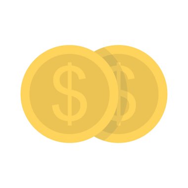 dolar paraları düz stil ikonu, vektör çizim 