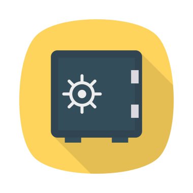 güvenlik güvenli düz stil ikonu, vektör çizim 