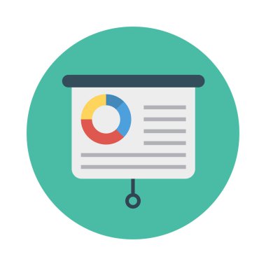 sunu kurulu grafik düz stil simgesi, vektör çizim ile 