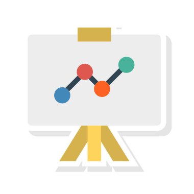 sunu kurulu grafik düz stil simgesi, vektör çizim ile 