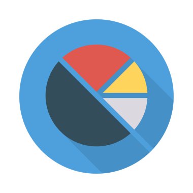 istatistik grafik düz stil ikonu, vektör çizim 