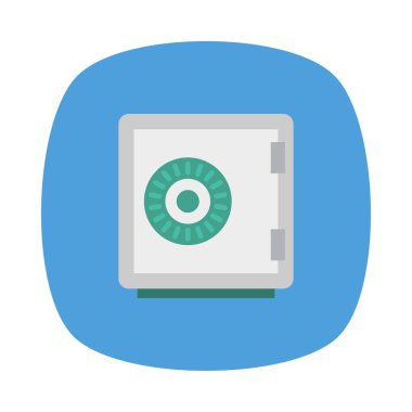 güvenlik güvenli düz stil ikonu, vektör çizim 