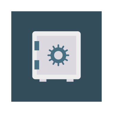 güvenlik güvenli düz stil ikonu, vektör çizim 